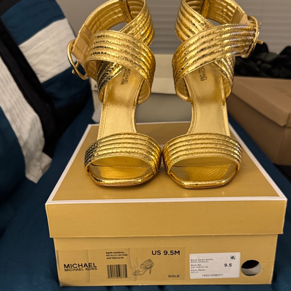 Michael Kors Radiant Gold Heels